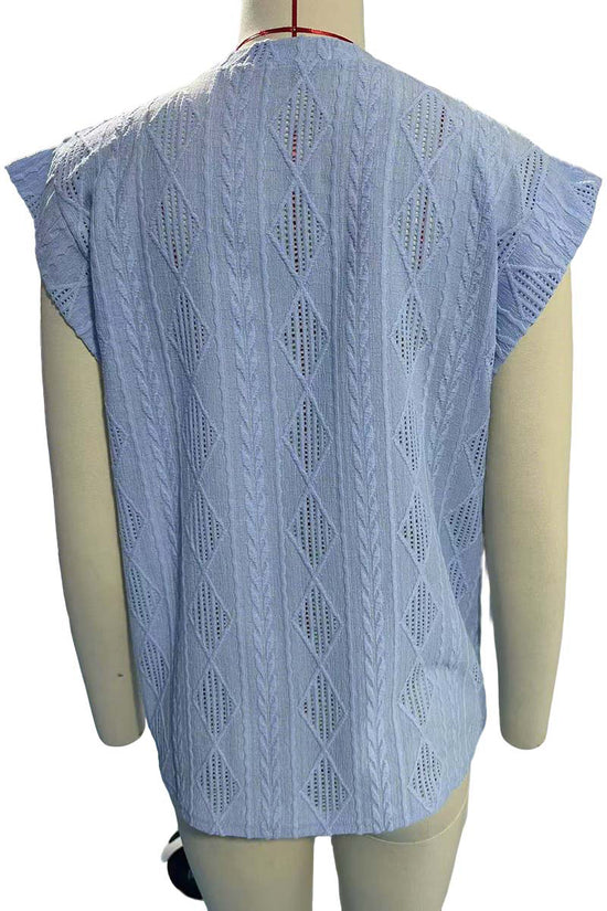 Elegant Sleeveless Geometric T-Shirt