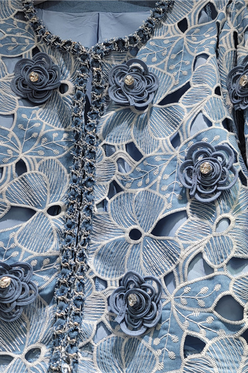 Floral Embellished Denim Jacket