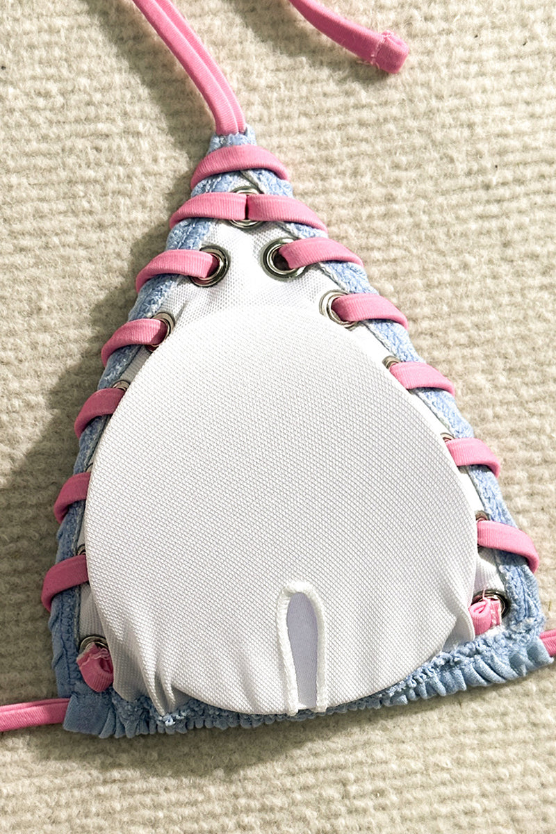 Strappy Ruched Bikini Set