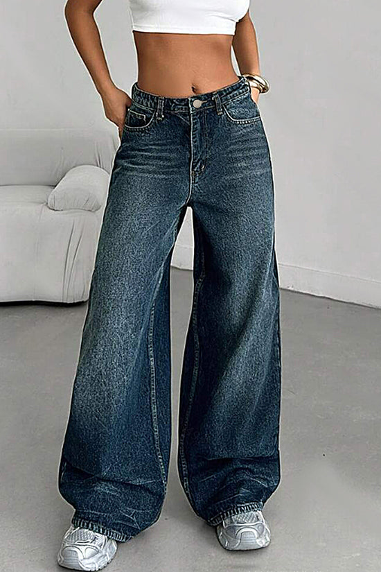 Classic Wide Leg High-Waist Jeans