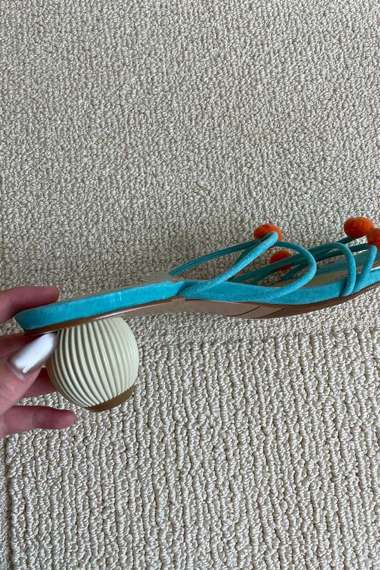 Pom Pom Strappy Sandals