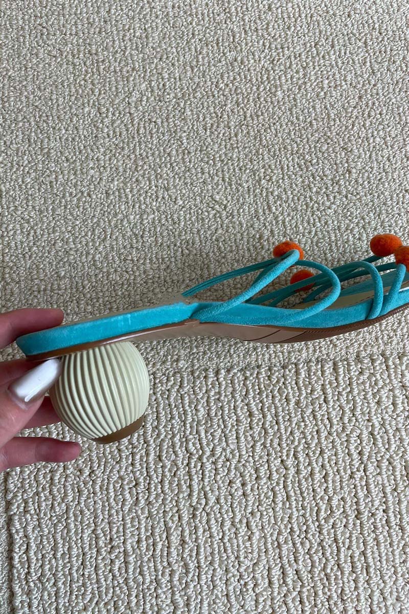 Pom Pom Strappy Sandals