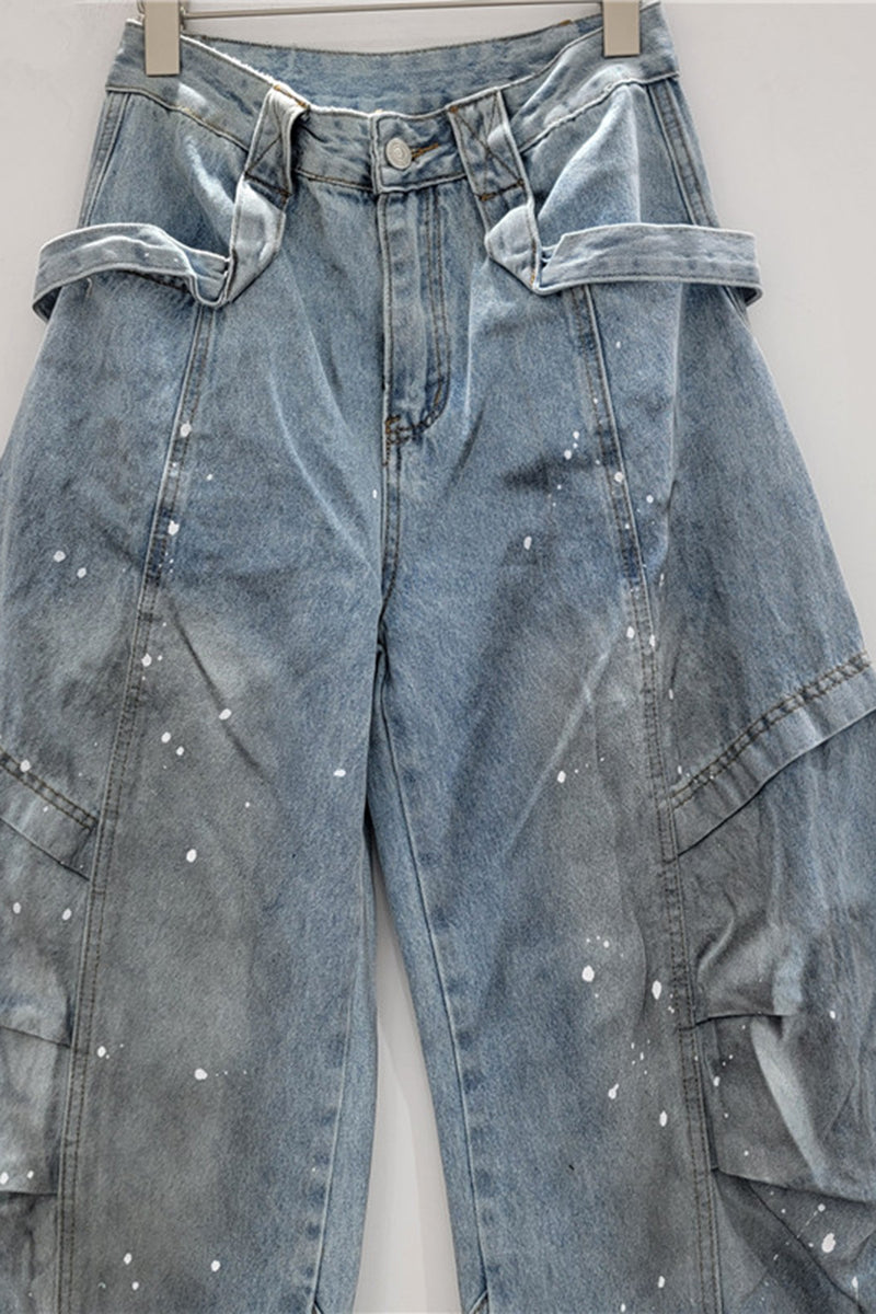 Trendy Straight Cargo Jeans