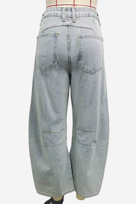 Relaxed Barrel Stripe Leg Jeans