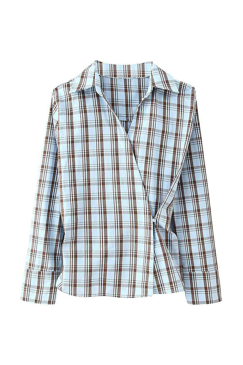 Plaid Pattern Long Sleeve Shirt