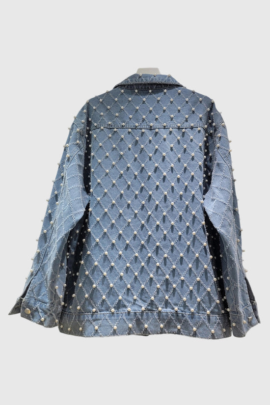 Pearl Studded Denim Jacket