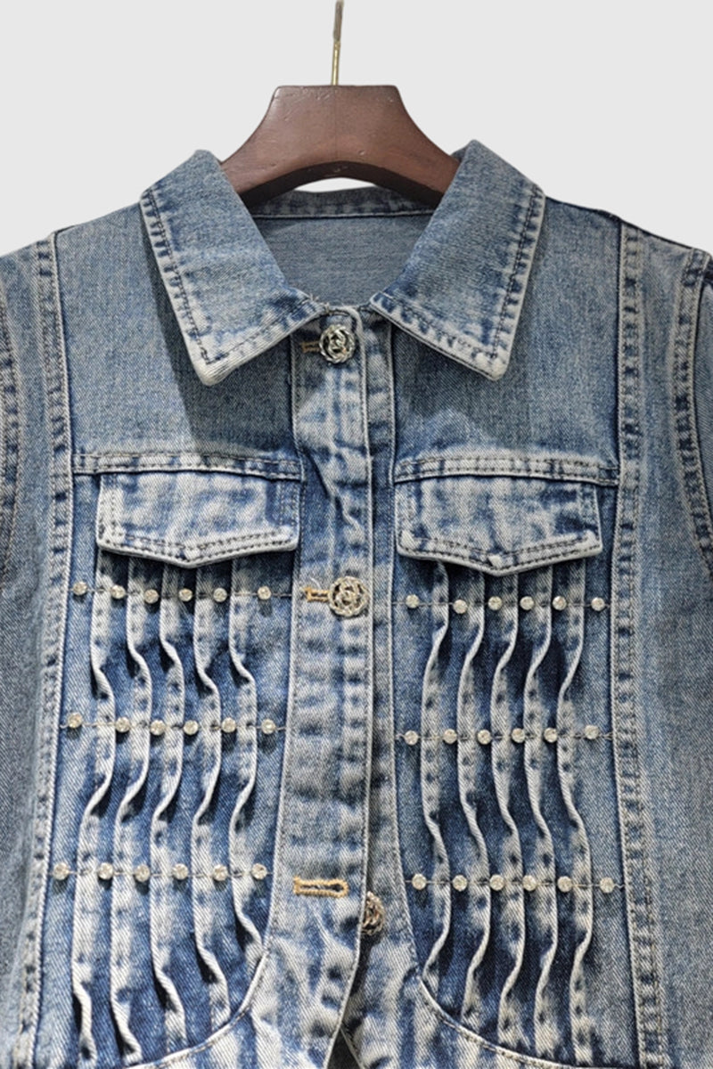 Stylish Cropped Denim Jacket