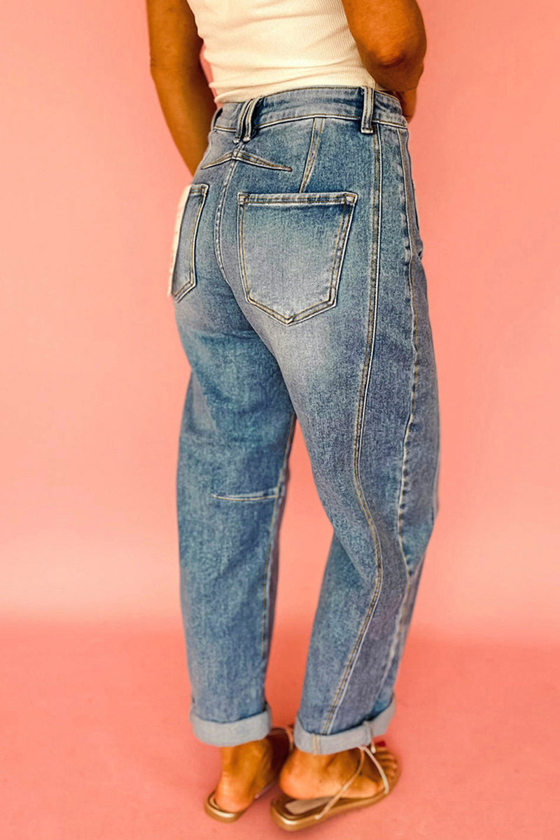 Classic Fit Straight Leg Denim Jeans