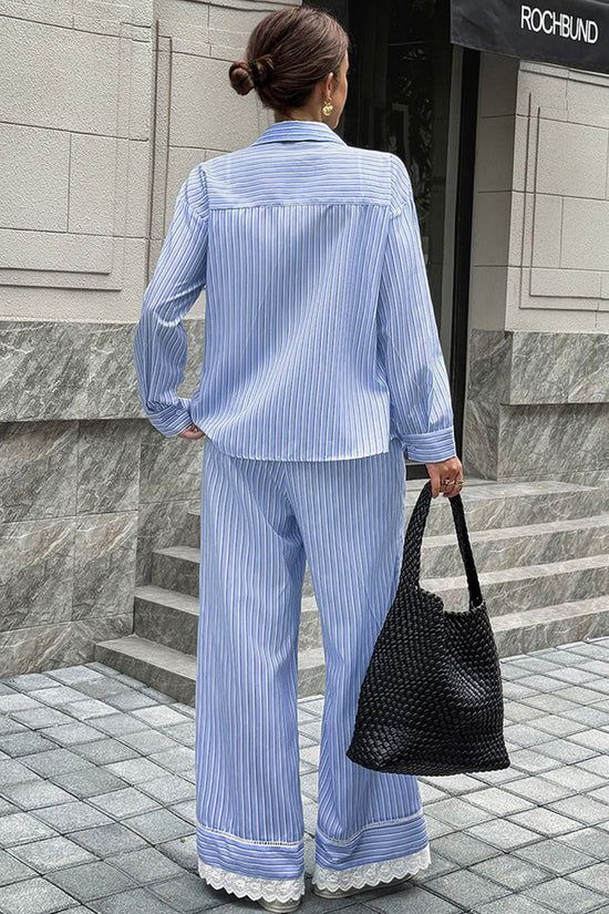 Striped Two-Piece Pants Set
