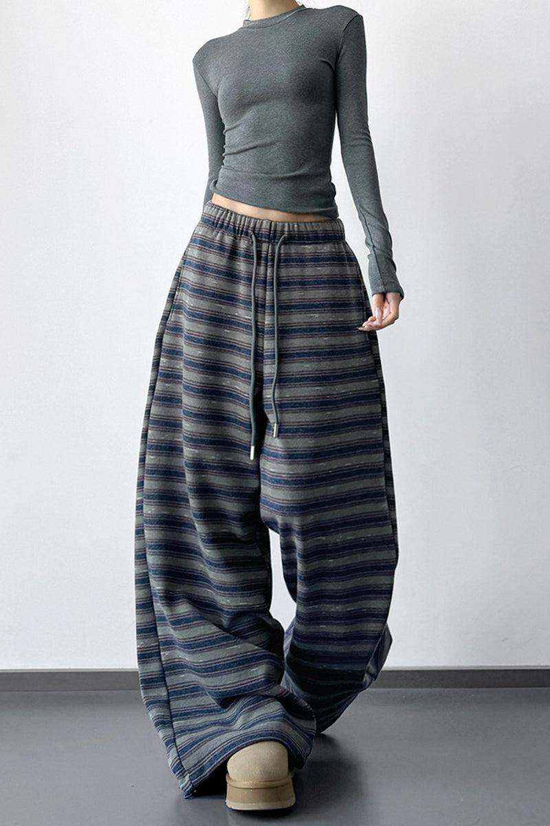 Striped Oversized Casual Pants