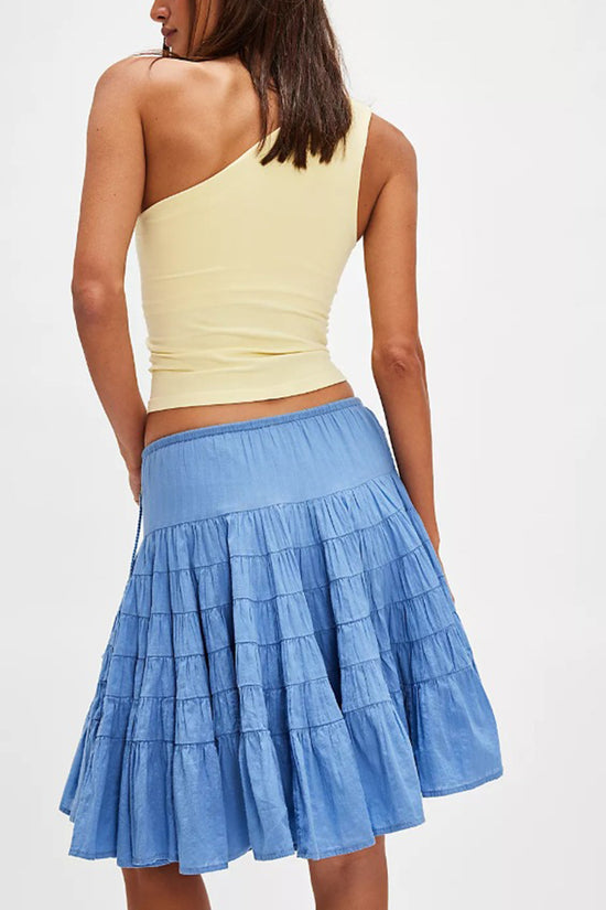 Ruffled Layered Midi Skirt