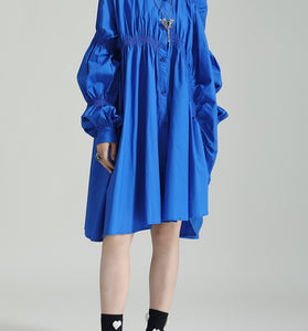 Ruched Long Sleeve Casual Dress