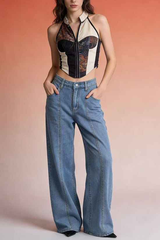 Classic Straight-Leg Denim Jeans