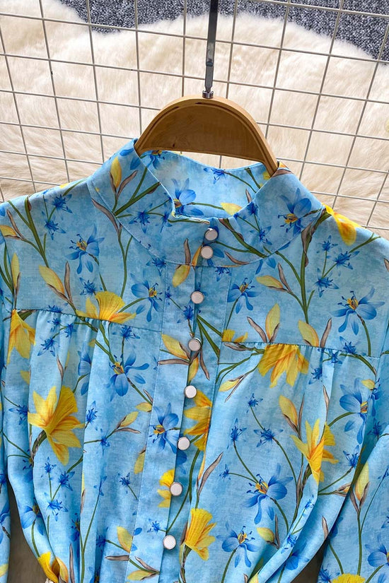 Floral Belted Casual Dress