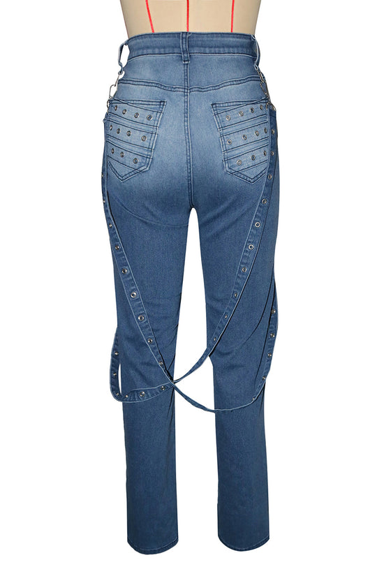 Embellished Straight Jeans