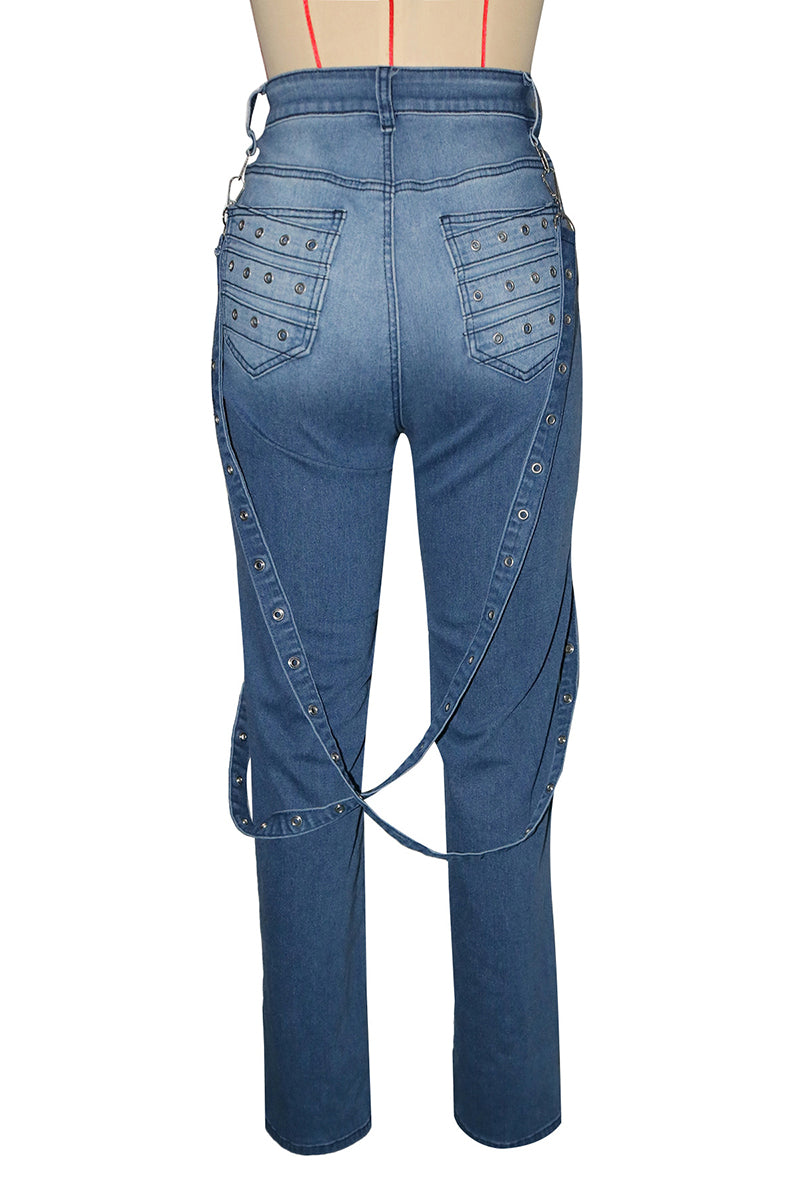 Embellished Straight Jeans