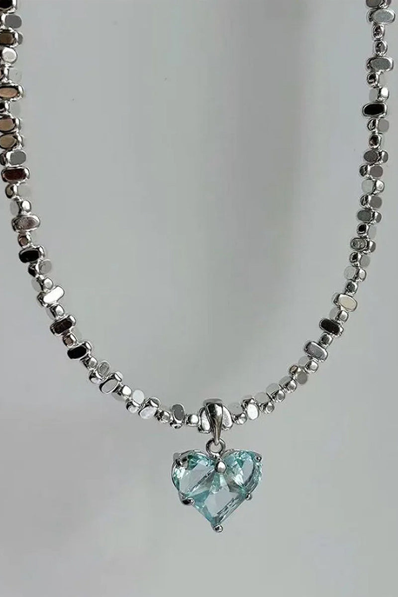 Heart Pendant Beaded Necklace