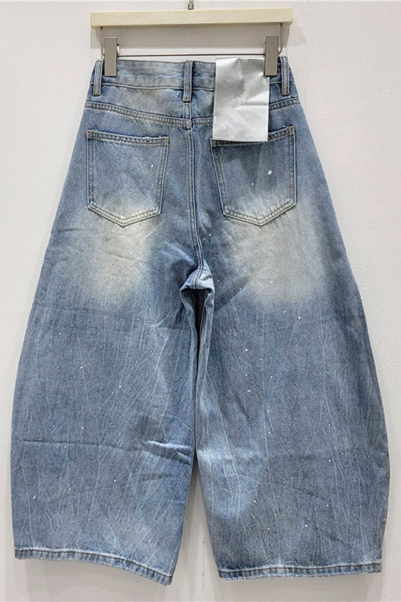Embellished Barrel Jeans