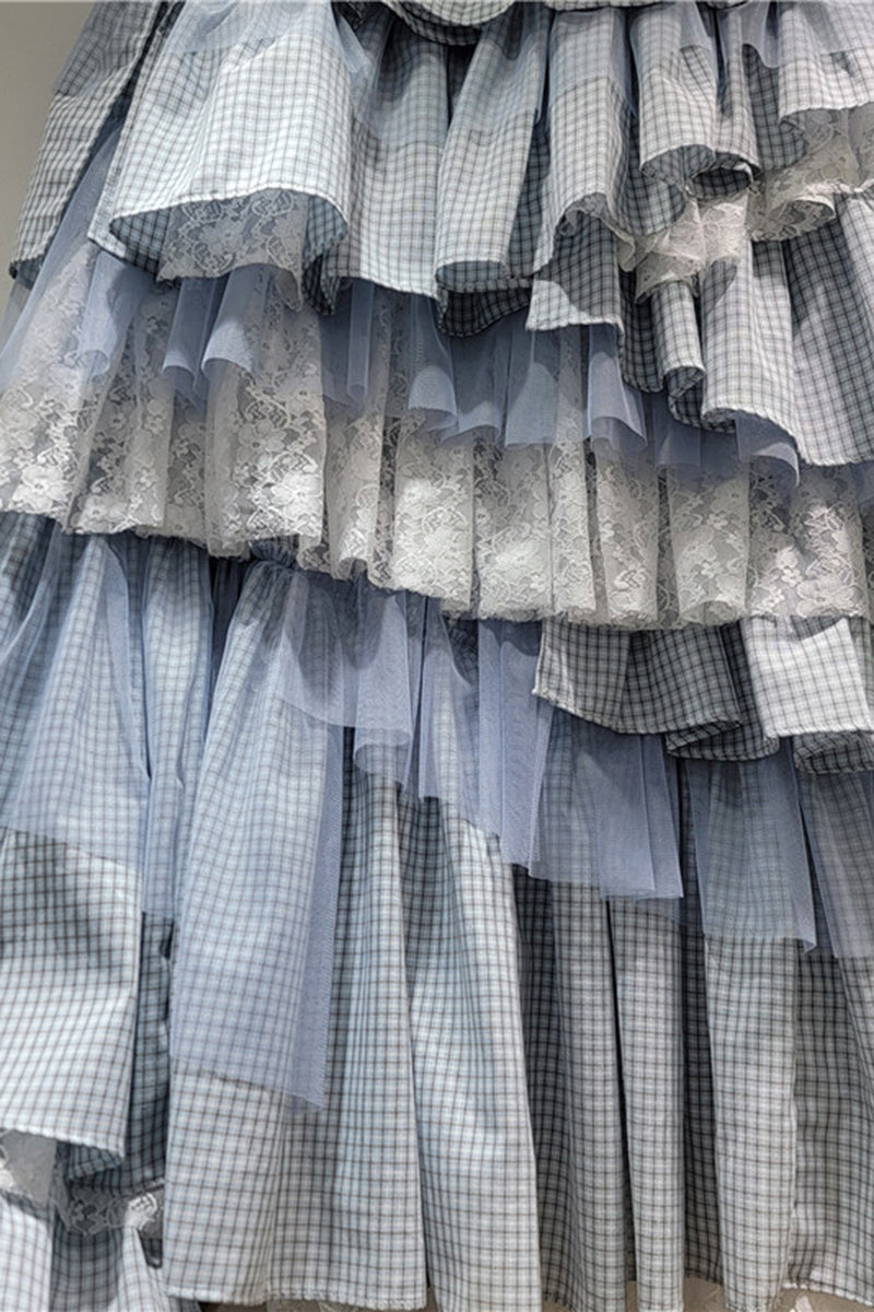 Layered Ruffle Midi Skirt