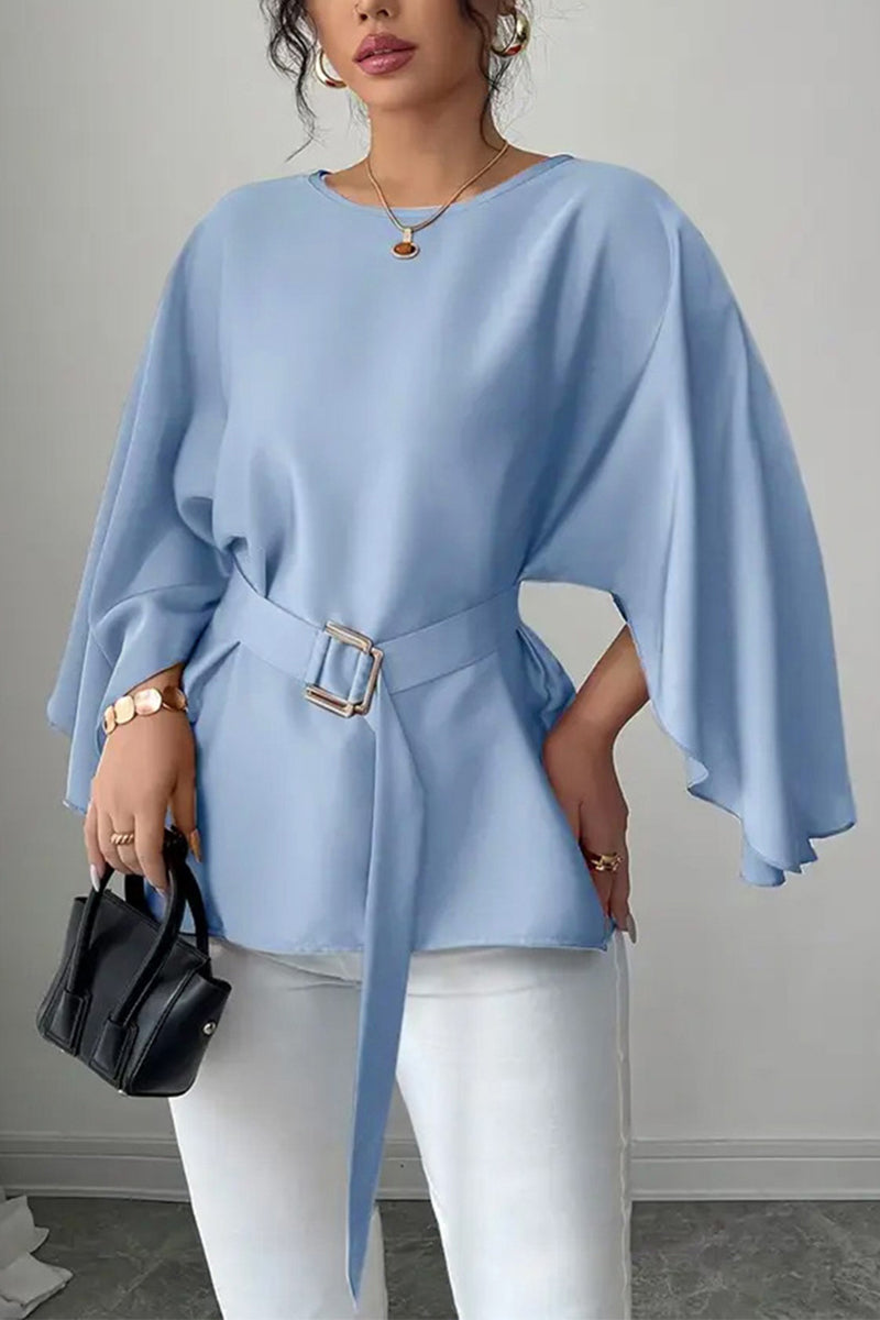 Flowing Belted Blouse