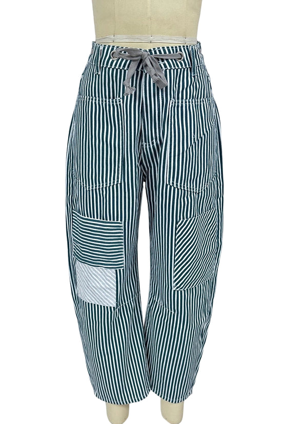 Striped Pattern Casual Loose Fit Pants