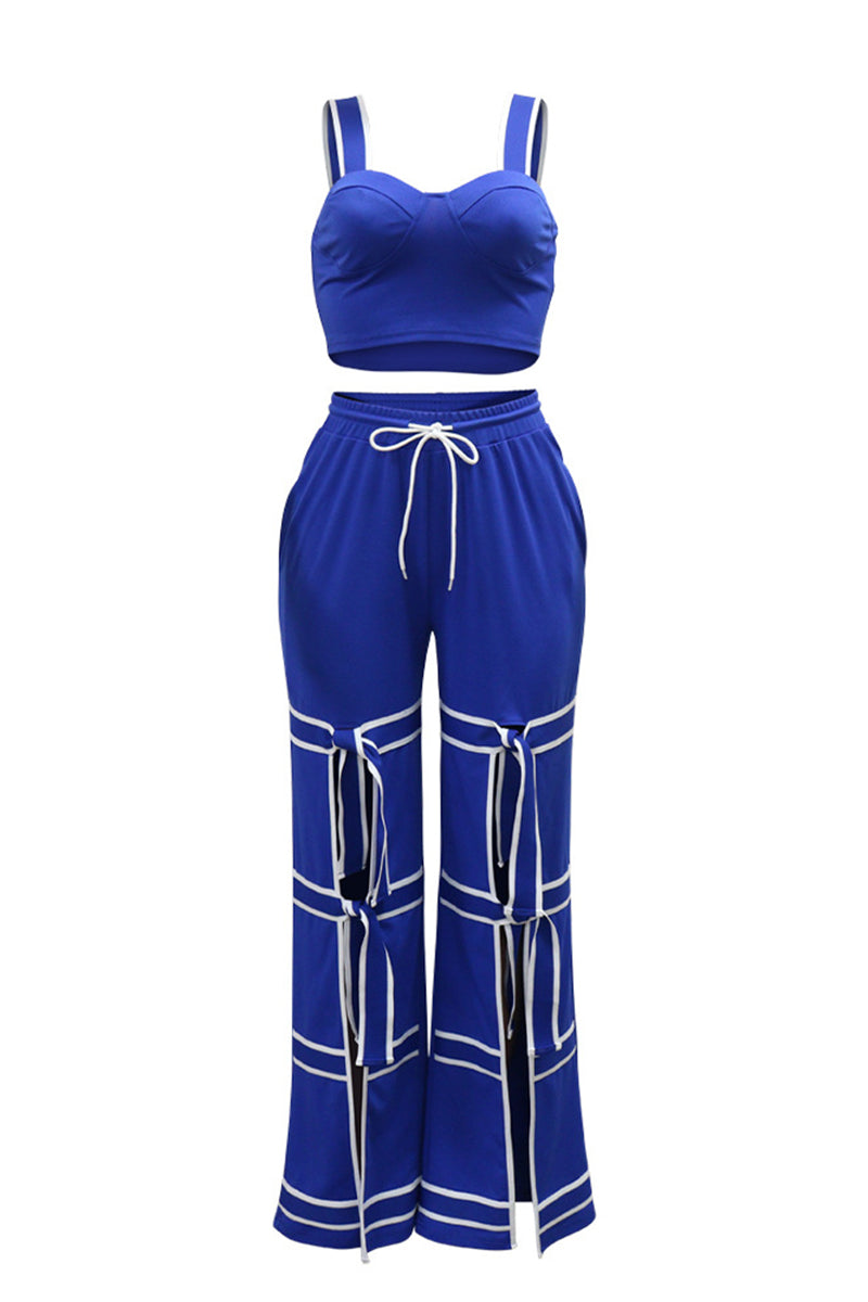 Strappy Cutout Pants Set