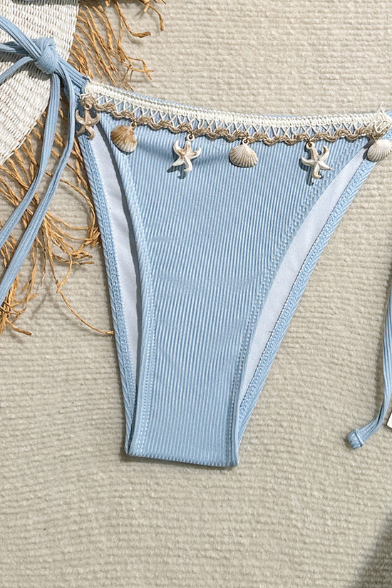 Shell Embellished Bikini Set