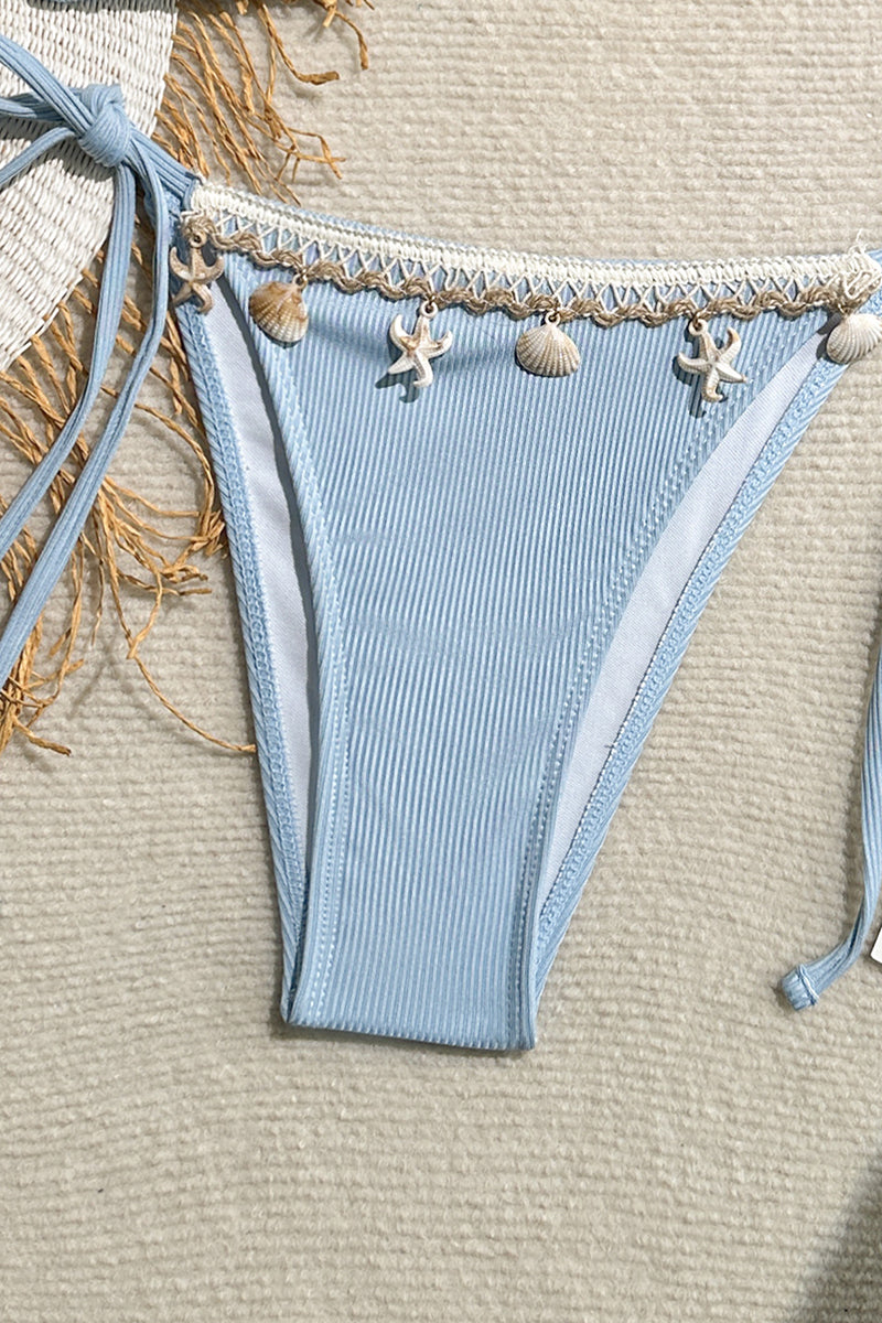 Shell Embellished Bikini Set