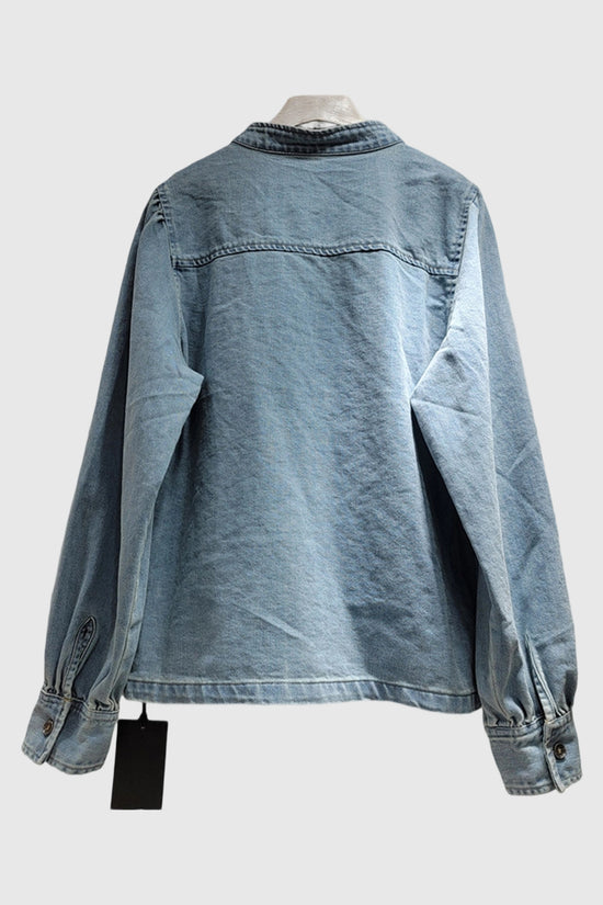 Denim Jacket with Unique Accents