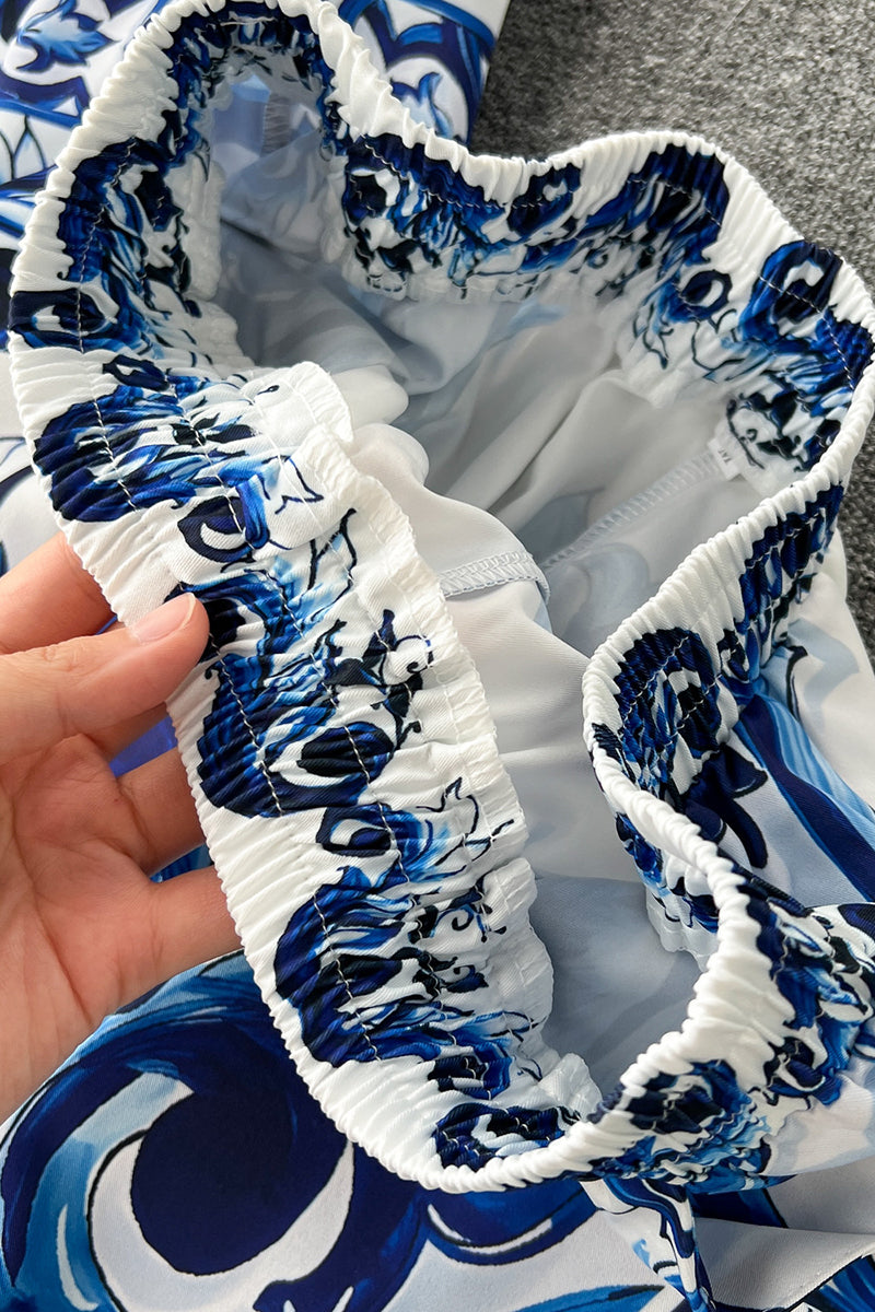 Ornate Print Long Sleeve Pants Set