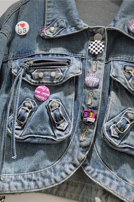 Patchwork Punk Denim Jacket