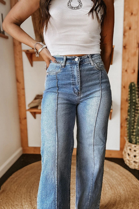 Classic High-Waist Straight Jeans