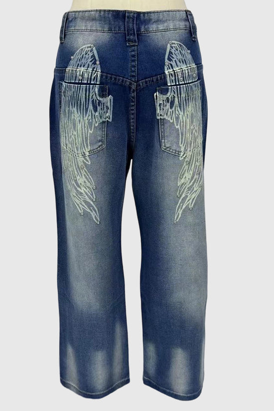 Washed Wide Leg Jeans