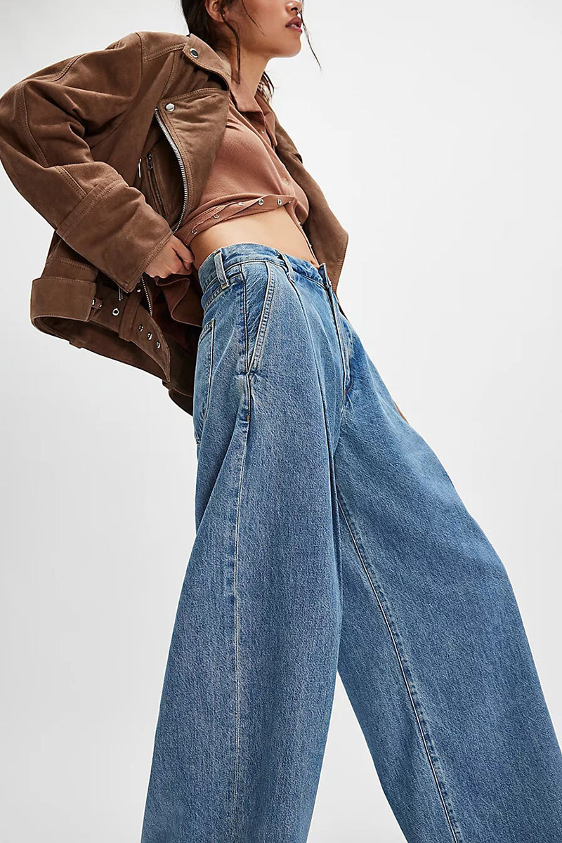 High-Waisted Wide Leg Jeans