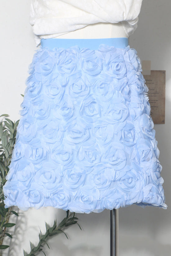 Floral Textured Mini Skirt