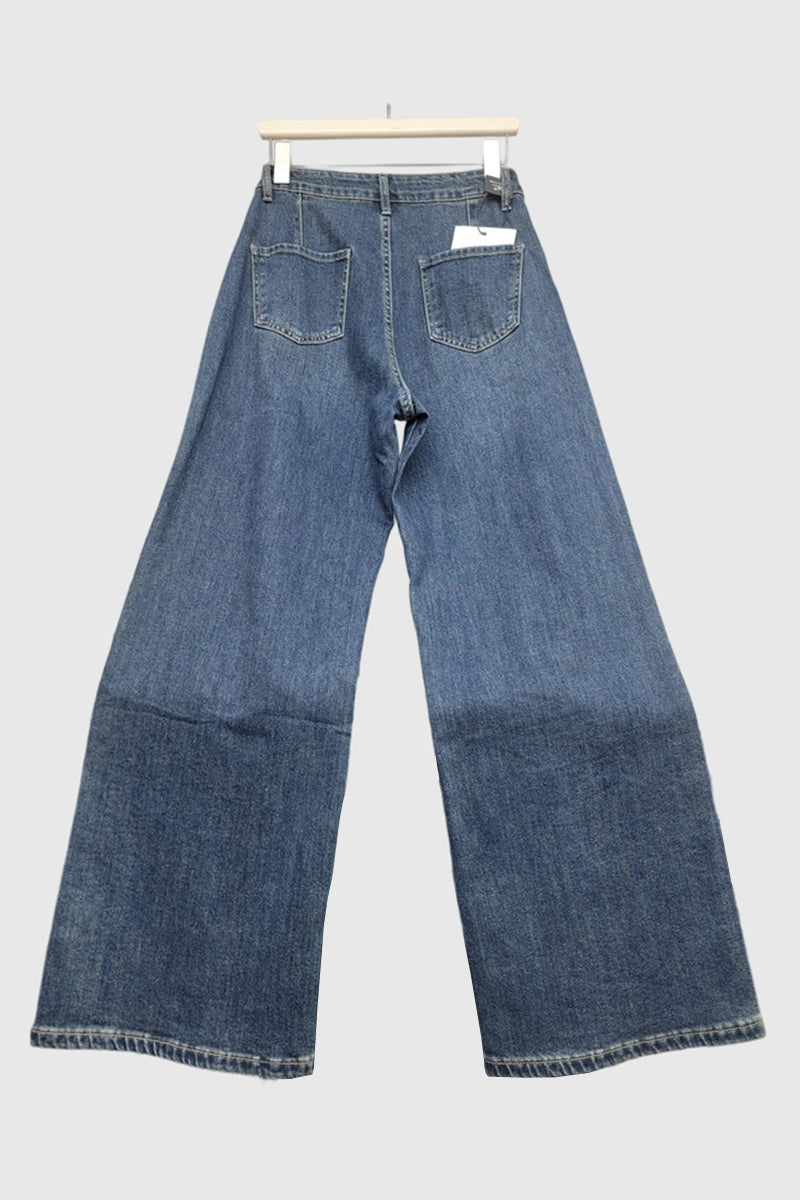 Floral Pattern Straight Leg Jeans