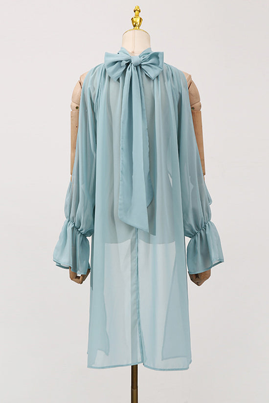Elegant Long Sleeve Flowing Blouse