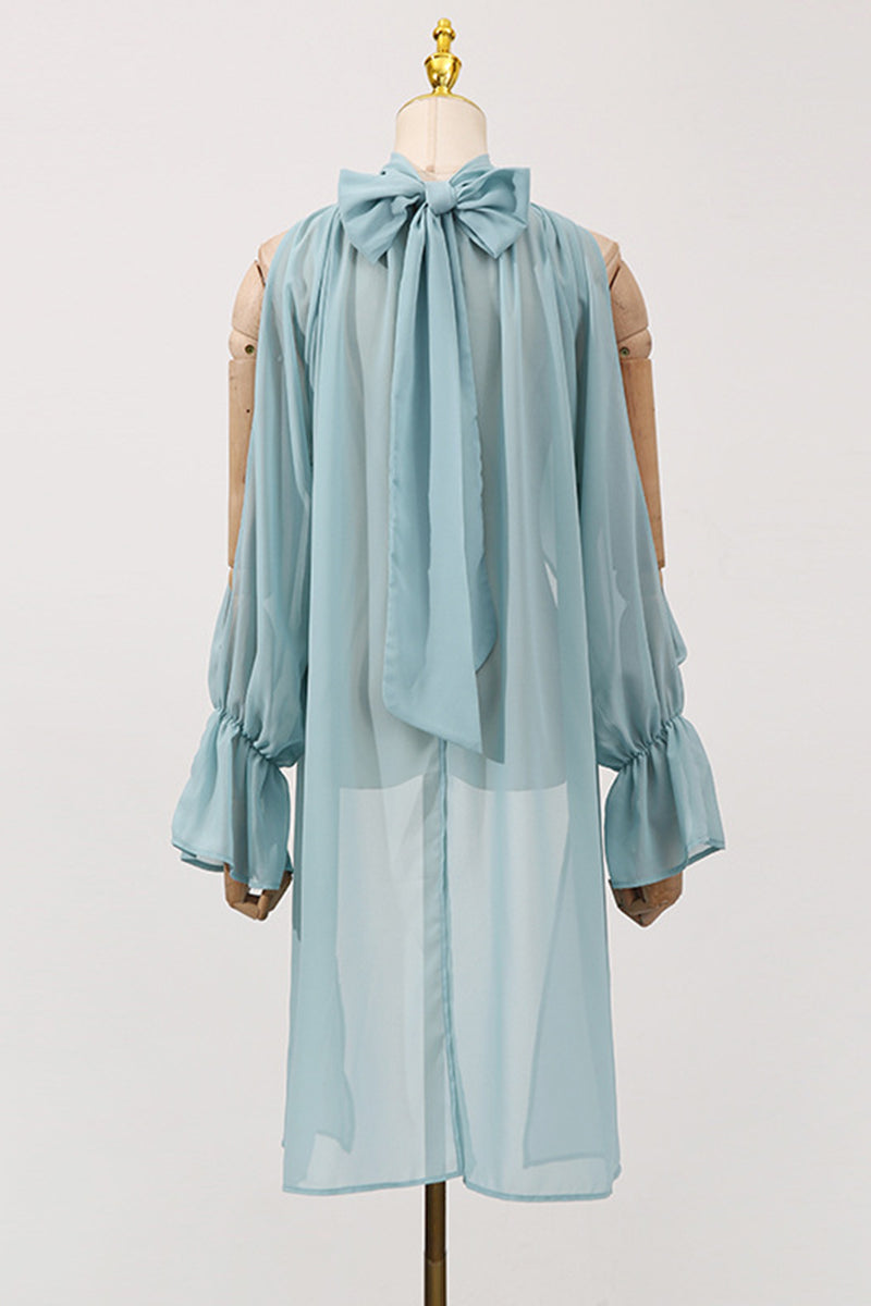 Elegant Long Sleeve Flowing Blouse