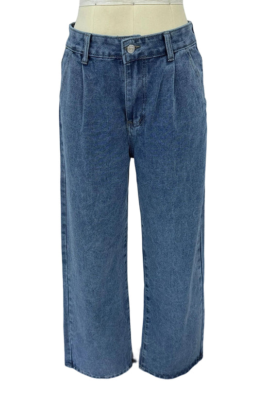 Chic Wide Leg Denim Jeans