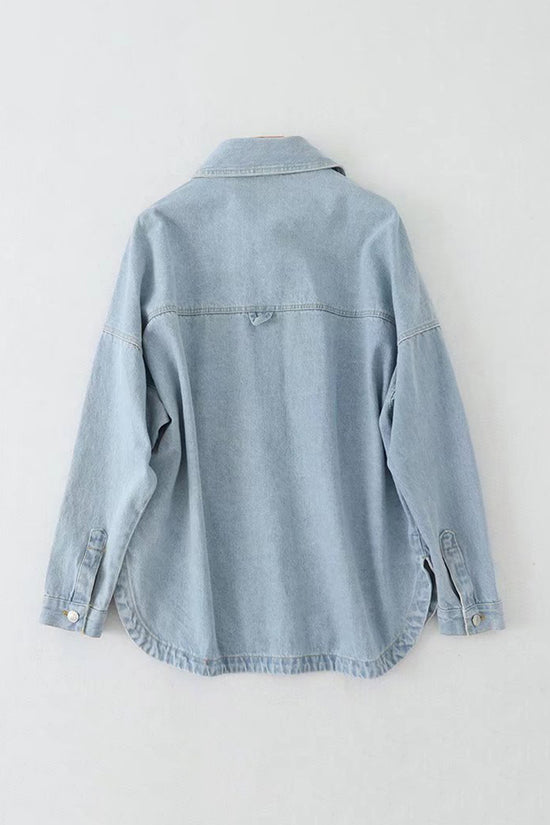 Casual Denim Button-Up Shirt