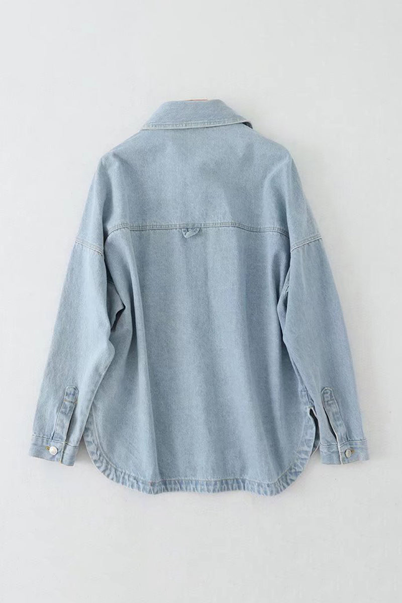 Casual Denim Button-Up Shirt