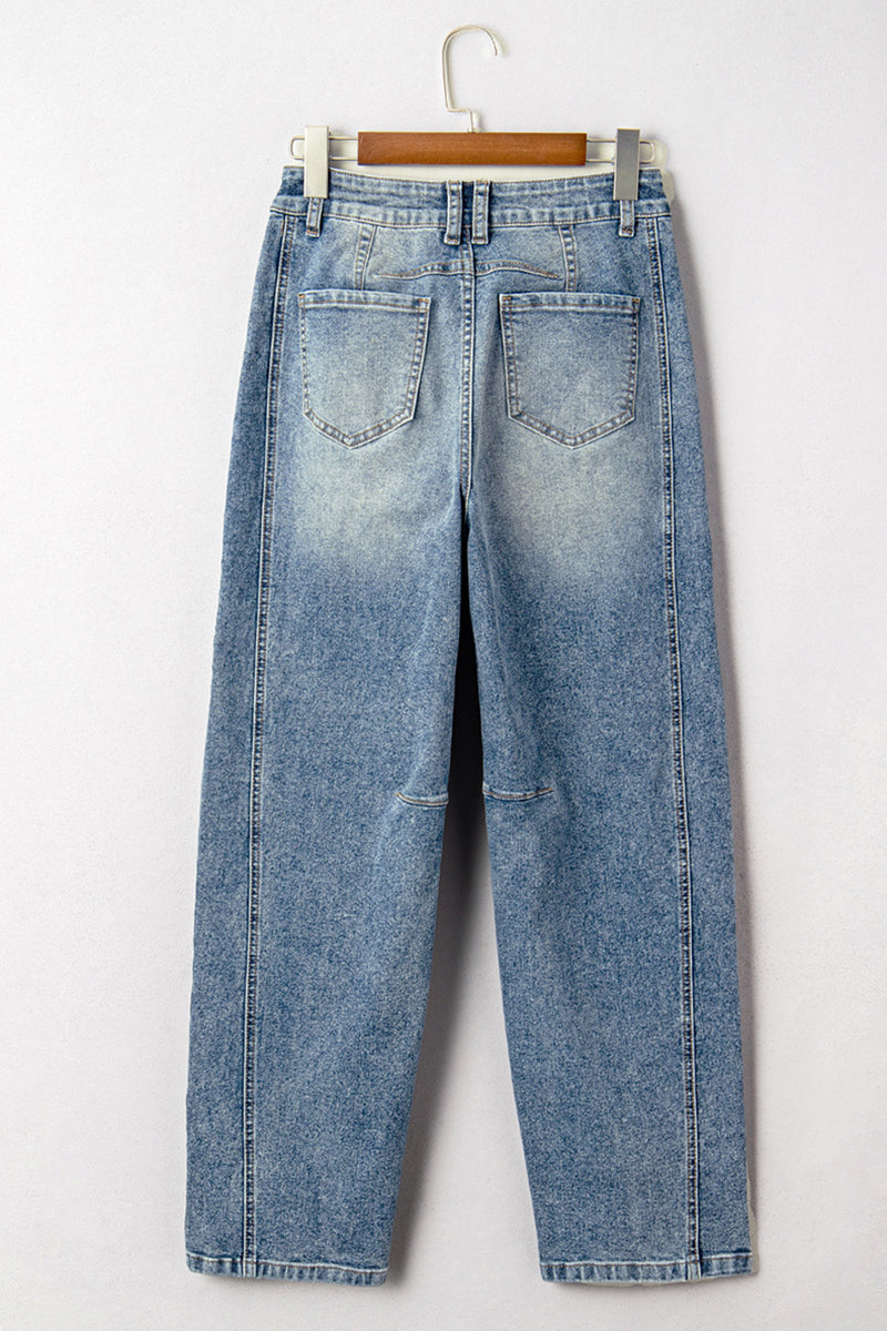 Classic Fit Straight Leg Denim Jeans