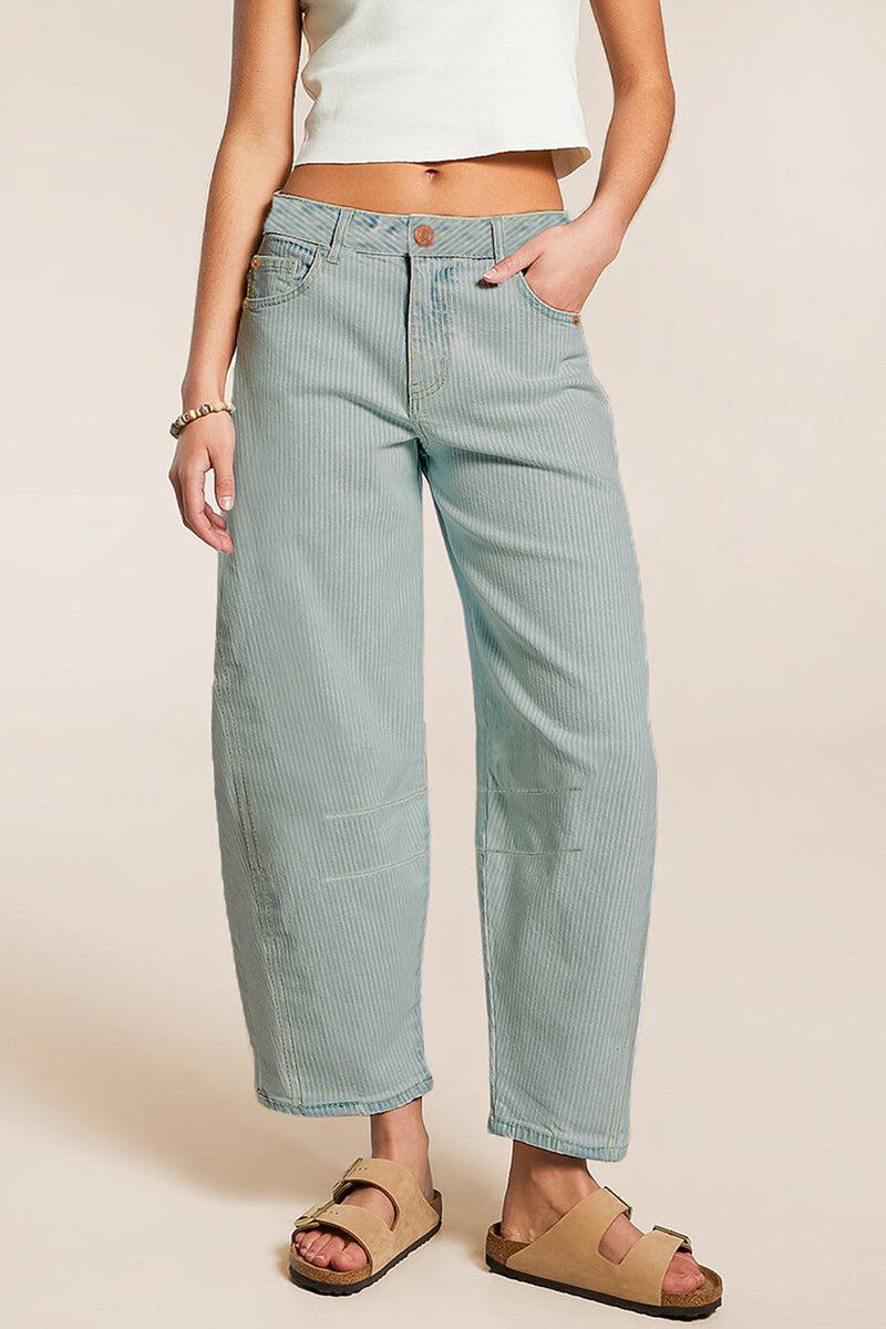 Relaxed Barrel Stripe Leg Jeans
