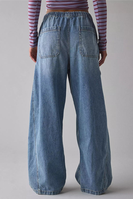 Cargo Pocket Straight Jeans
