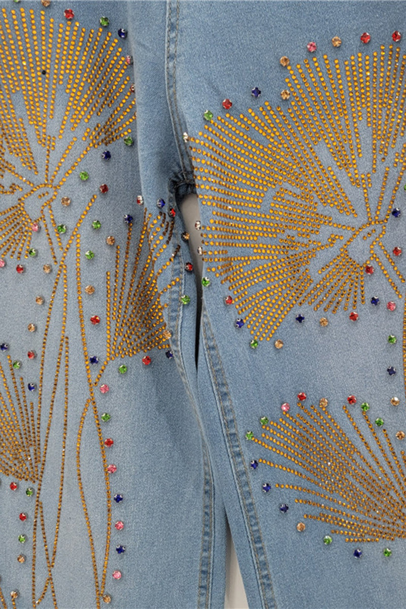Embellished Straight Jeans