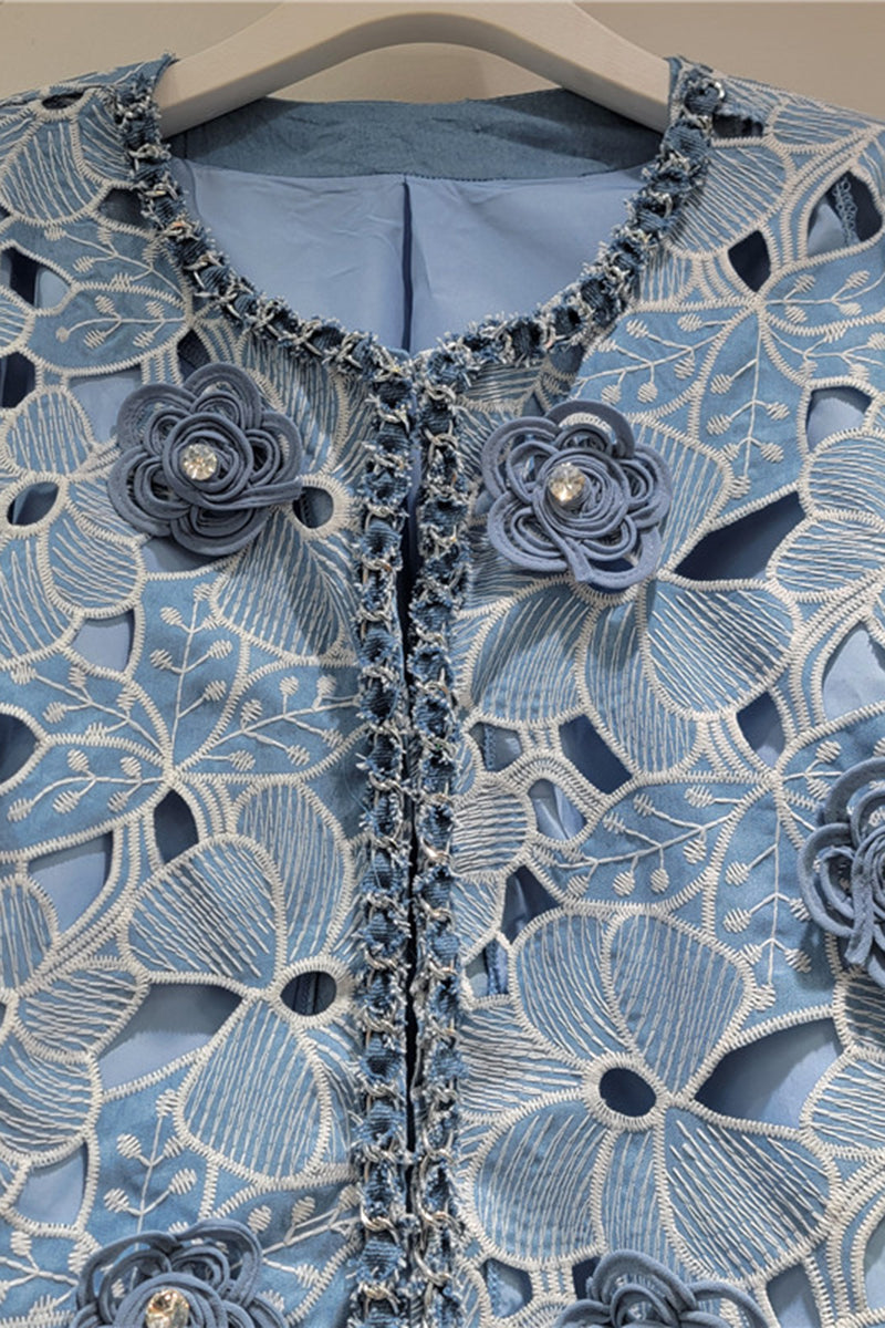 Floral Embellished Denim Jacket