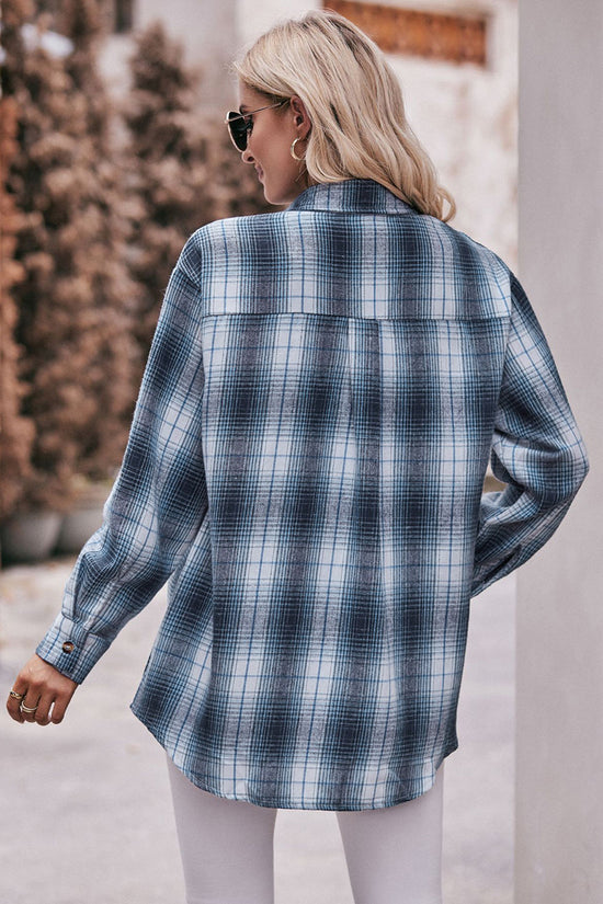 Plaid Button-Up Shirt