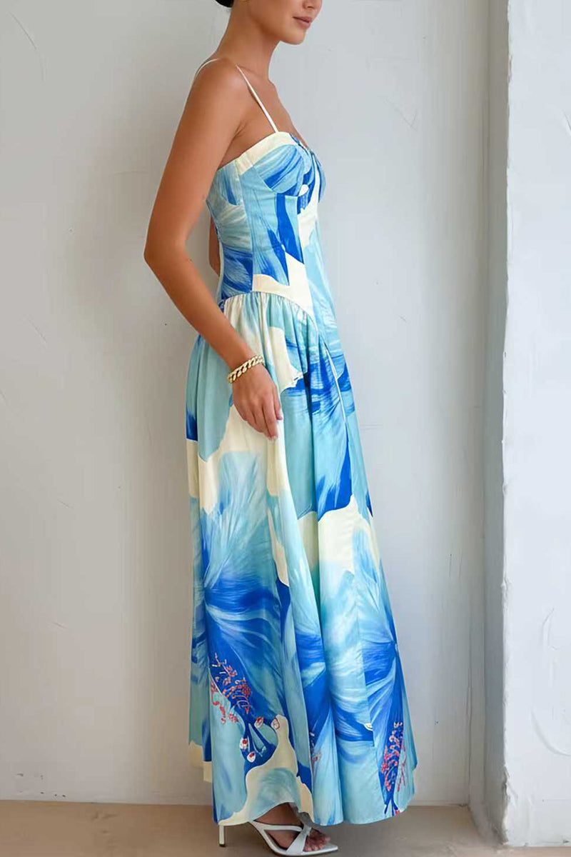 Floral Sleeveless Casual Maxi Dress