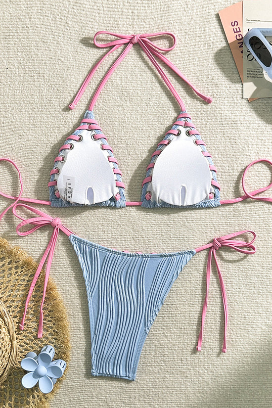 Strappy Ruched Bikini Set