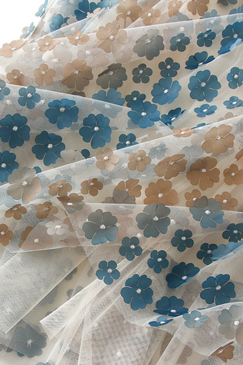 Floral Overlay Flowing Skirt